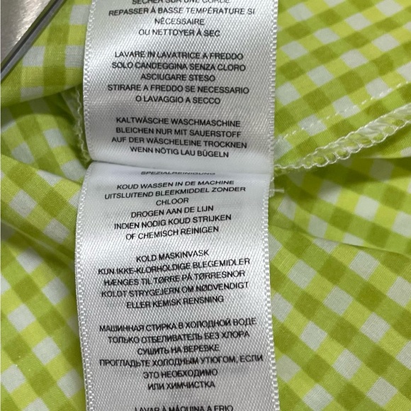 Michael Kors Lime Checkered Button Down Shirt - Picture 8 of 11